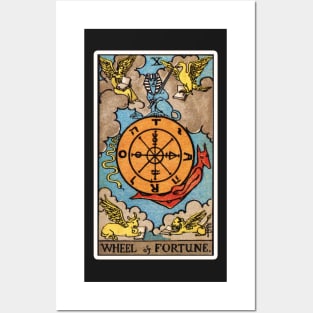 X. Wheel of Fortune Tarot Card Posters and Art